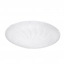 Wall / Ceiling Light Steel White / Glass Granille White, Clear - MARGITTA 1