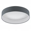 Ceiling Light Plastic White / Fabric Anthracite - PALOMARO 1