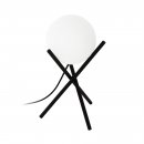 Table Light Steel Black / Glass Opal-matt White - CASTELLATO