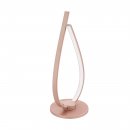 Table Light Aluminium Rose Gold / Plastic White - PALOZZA