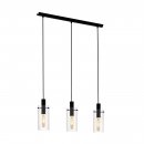 Pendant Light Steel Black / Glass Clear - MONTEFINO