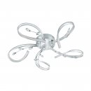 Wall / Ceiling Light Aluminium, Steel Chrome / Plastic, Brilliant Glass White, Clear - VALLEMARE