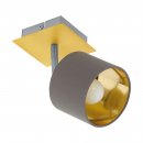 Spot Steel Brushed Brass, Satin Nickel / Fabric Cappuccino, Gold - VALBIANO