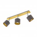 Spot Steel Brushed Brass, Satin Nickel / Fabric Cappuccino, Gold - VALBIANO