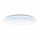 Ceiling Light Steel White / Plastic With Crystal Effect White - GIRON-S