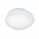 Wall / Ceiling Light Steel White / Plastic With Crystal Effect White - SILERAS