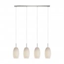 Pendant Light Steel Satin Nickel / Glass Wiping Technique White - BATISTA 3