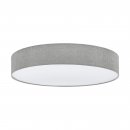 Ceiling Light Steel White / Fabric, Linen Grey, White - PASTERI