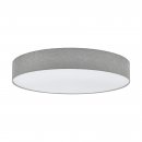 Ceiling Light Steel White / Fabric, Linen Grey, White - PASTERI