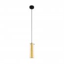 Pendant Light Steel Black / Glass Clear, Gold - PINTO GOLD