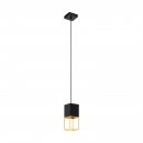 Pendant Light Steel Black, Gold - MONTEBALDO