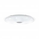 Ceiling Light Steel White, Transparent / Plastic With Crystal Effect White, Silver - LANCIANO