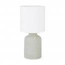 Table Light Ceramic Grey / Fabric White - BELLARIVA