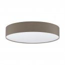 Ceiling Light Steel White / Fabric, Plastic Taupe, White - ROMAO 3