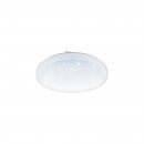 Wall / Ceiling Light Steel White / Plastic With Crystal Effect White - FRANIA-S