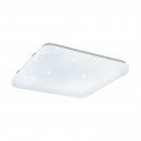 Wall / Ceiling Light Steel White / Plastic With Crystal Effect White - FRANIA-S