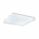 Wall / Ceiling Light Steel White / Plastic With Crystal Effect White - FRANIA-S