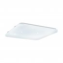 Wall / Ceiling Light Steel White / Plastic With Crystal Effect White - FRANIA-S