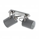 Spot Steel Satin Nickel / Fabric Grey - VILLABATE