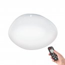 Wall / Ceiling Light Steel White / Plastic With Crystal Effect White - SILERAS-A