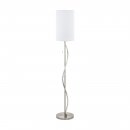 Floor Light Steel, Aluminium Satin Nickel, Aluminium / Fabric White - ESPARTAL