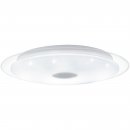 Wall / Ceiling Light Steel White, Transparent / Plastic With Crystal Effect White, Chrome - LANCIANO 1