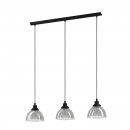 Pendant Light Steel Black / Glass Vaporized Black-transparent - BELESER