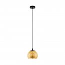 Pendant Light Steel Black / Glass Gold Color - ALBARACCIN