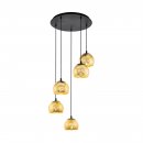 Pendant Light Steel Black / Glass Gold Color - ALBARACCIN