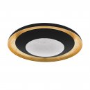 Wall / Ceiling Light Plastic, Steel Black, Gold / Plastic With Granille Transparent - CANICOSA 2