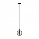 Pendant Light Steel Black / Smoked Glass Black-transparent - CADAQUES