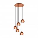 Pendant Light Steel Copper / Glass Clear - ROCAMAR 1