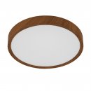 Ceiling Light Plastic, Steel Natural Wood Look / Plastic White - MUSURITA