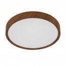 Ceiling Light Plastic, Steel Natural Wood Look / Plastic White - MUSURITA