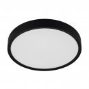 Ceiling Light Plastic, Steel Black / Plastic White - MUSURITA