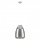 Pendant Light Steel Chrome / Glass Vaporized Black-transparent - ALOBRASE