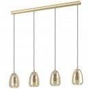 Pendant Light Steel Brushed Brass / Glass Vaporized Amber - ALOBRASE