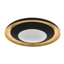 Wall / Ceiling Light Plastic, Steel Black, Gold / Plastic With Granille Transparent - CANICOSA 2