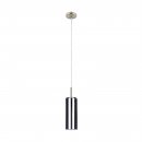 Pendant Light Steel Satin Nickel / Glass Vaporized Black-transparent - SELVINO