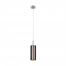 Pendant Light Steel Satin Nickel / Glass Vaporized Copper-coloured - SELVINO