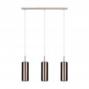 Pendant Light Steel Satin Nickel / Glass Vaporized Copper-coloured - SELVINO