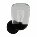 Wall Light Aluminium, Plastic Black / Glass Clear - DONATORI