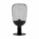 Pedestal Light Cast Aluminium Black / Glass Clear - DONATORI