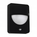 Wall Light Cast Aluminium Black / Plastic White - SALVANESCO