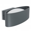 Wall Light Aluminium, Steel Anthracite / Plastic Transparent - CHINOA