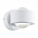 Wall Light Cast Aluminium White / Glass Clear - TREVIOLO