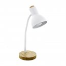 Table Light Wood, Plastic White, Brown / Steel White - VERADAL