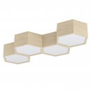 Ceiling Light Wood, Steel Brown / Plastic White - MIRLAS