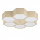 Ceiling Light Wood, Steel Brown / Plastic White - MIRLAS