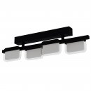 Ceiling Light Steel Black / Plastic Satined, Clear - ERVIDEL